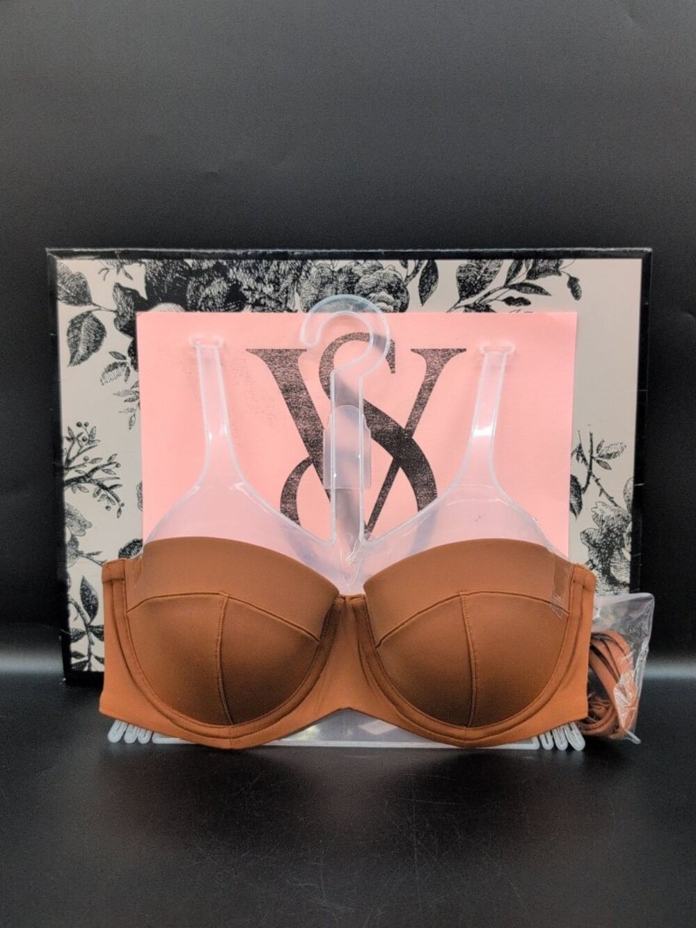 Victoria Secret Swim Essential Uplift Strapless Bikini Top 36B Brown